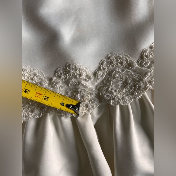 2 of 3 Mon Cheri FLOWER Girl IVORY Dress - Picture 12 of 13